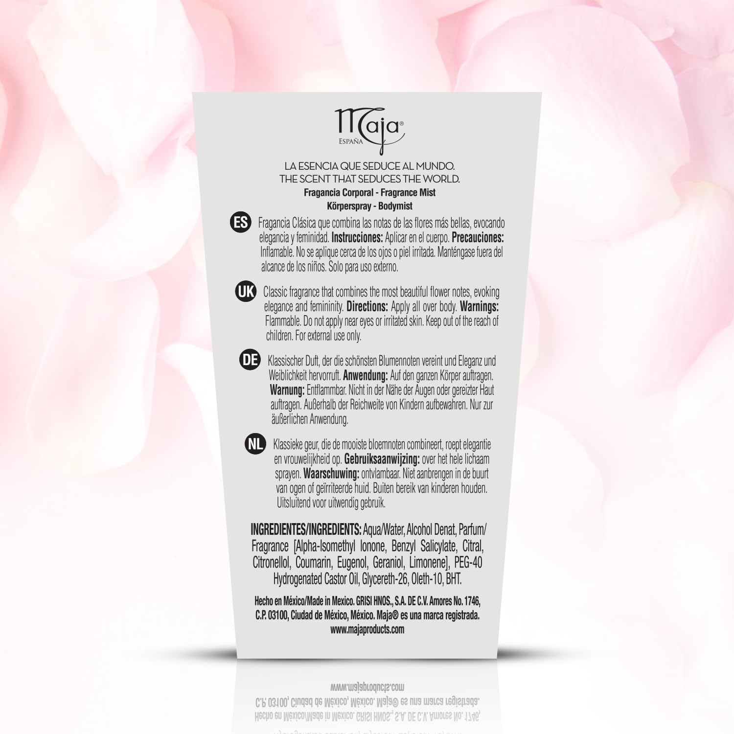 Maja Love Rose Body Spray for Women, Light Refreshing Floral Mist with Fruity Notes, Classic Spanish Design, Pink, 8.1 Fl Oz, 2 Pack - Image 6