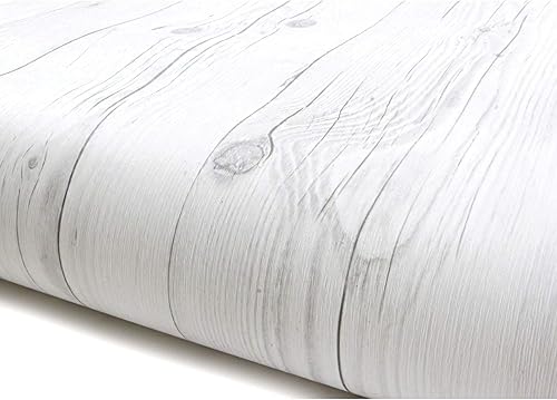 Papel autoadhesivo pela y pega Peel & Stick Backsplash clásico, panel de madera blanco. Papel de contacto autoadhesivo removible 22344 1.64 pies x