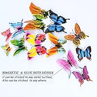 Vista 5 de Calcomanías 3D de mariposa, 24/48 unidades, para decoraciones de pared, fiestas, con imanes (golondrina, 24)