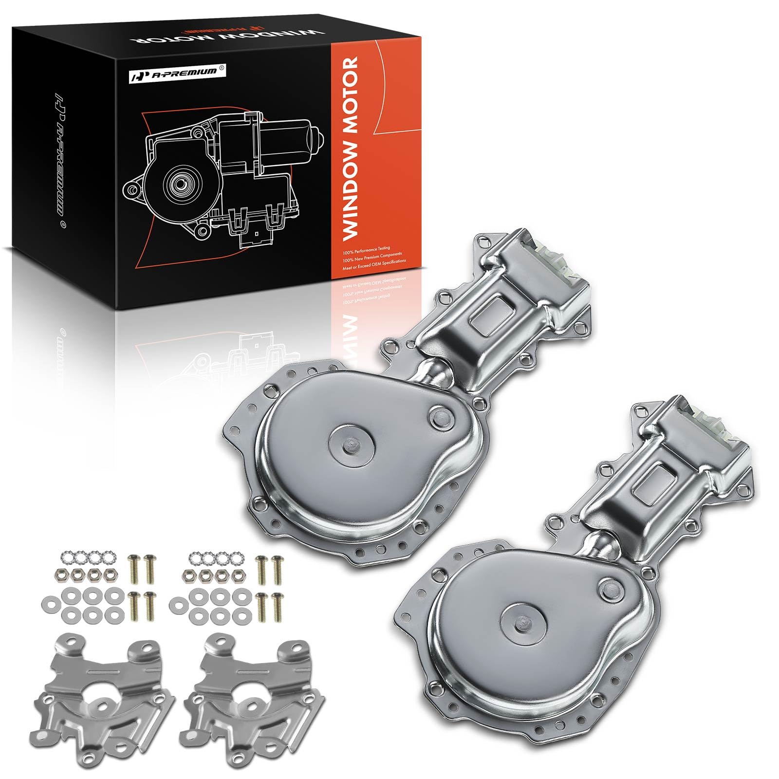 A-Premium Front Left and Right Power Window Lift Motor Compatible with Chevrolet Blazer Camaro Caprice Cavalier GMC Cadillac Buick Oldsmobile Pontiac Suburban, Driver and Passenger Side, 2-PC Set