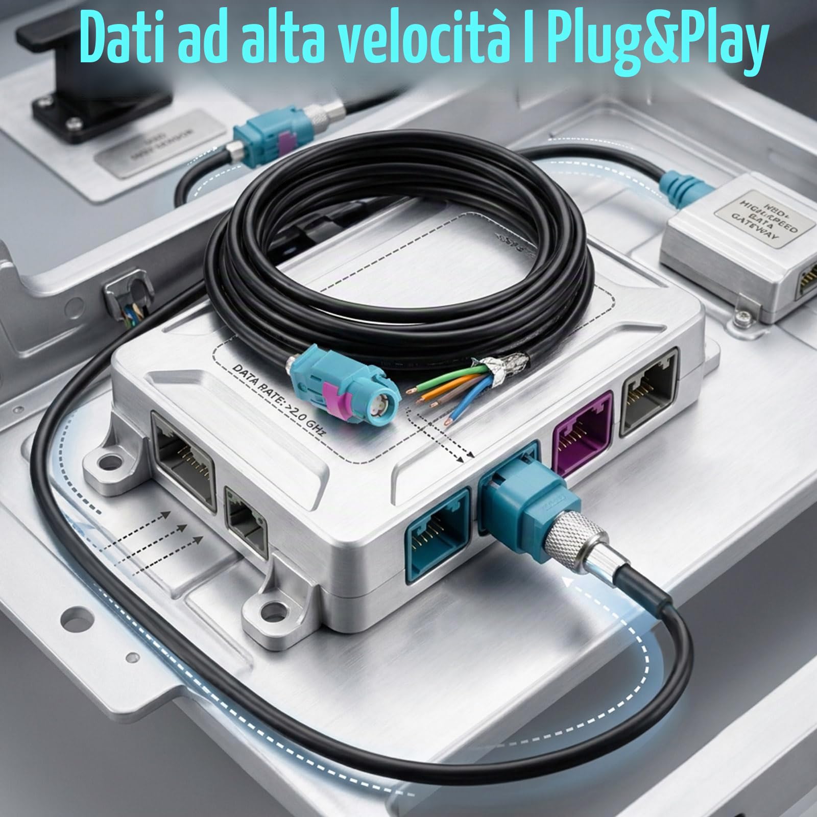 Eightwood Cavo HSD LVDS Z Femmina 4 Anime 535 Lunghezza 300cm | Cavo video auto telecamera retromarcia navigazione, compatibile BMW Audi VW Mercedes Citroën Peugeot