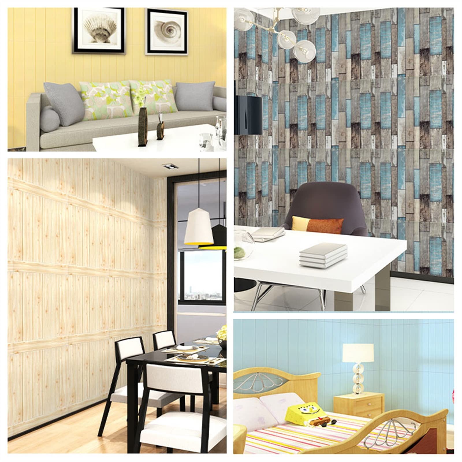 Adhesivo de papel tapiz de imitación de ladrillo con espuma autoadhesiva impermeable for decoración de paredes interiores, baños y el hogar. ，Paneles de pared 3D