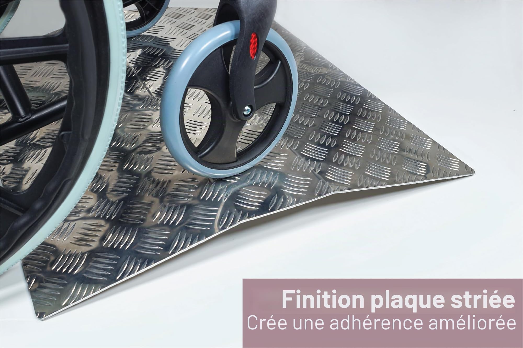 Aidapt Rampe de seuil de pont en aluminium, trois longueurs et hauteurs, scooter, fauteuil roulant, trottoir, portable, légère, mobilité, personnes âgées, coussinets antidérapants, durable, résistante