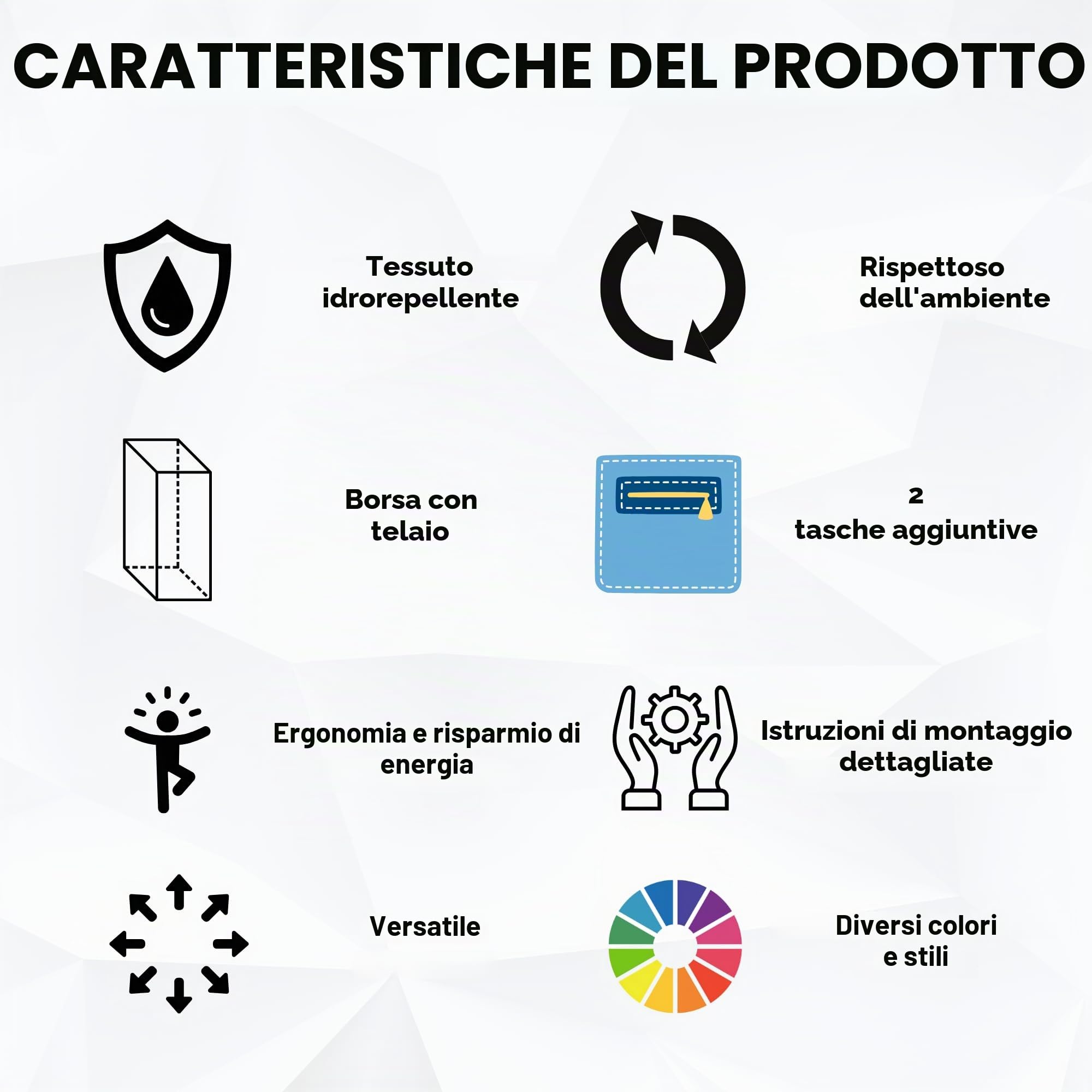 Trolley per la spesa pieghevole da 40 litri idrorepellente, Shopping Trolley, carrello della spesa pieghevole, borsa per la spesa con 4 ruote, cestino per la spesa con ruote (Blu/Bianco)