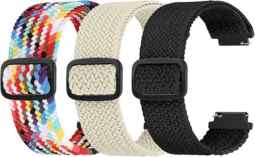 Ecogbd 16mm 18mm 20mm 22mm Elastisches Nylon Ersatzarmband, Schnellverschluss Ar