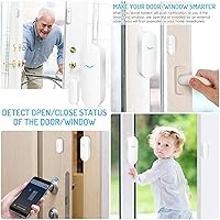 Vista 7 de Tuya Sensor de puerta WiFi: alarma de seguridad inalámbrica, compatible con Alexa, Google Home, Siri, sensor de puerta inteligente para seguridad