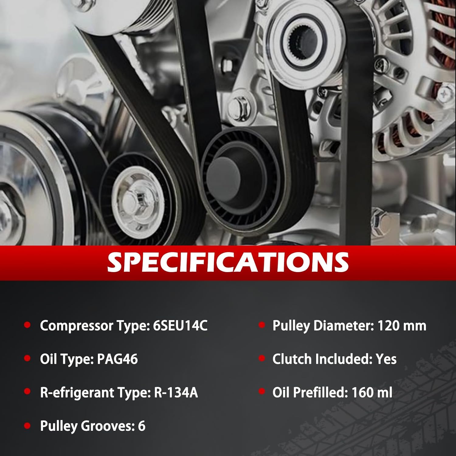 AC Compressor for 1.8L for Corolla 2014-2022 & Corolla iM 2017 2018, Air Conditioning Compressor with Clutch Replace for 198339 8831002850