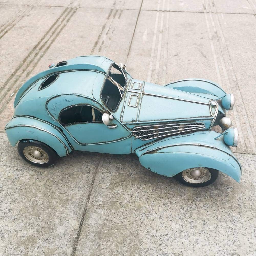 Cadeau de collection voiture vintage bleu pour couples et famille