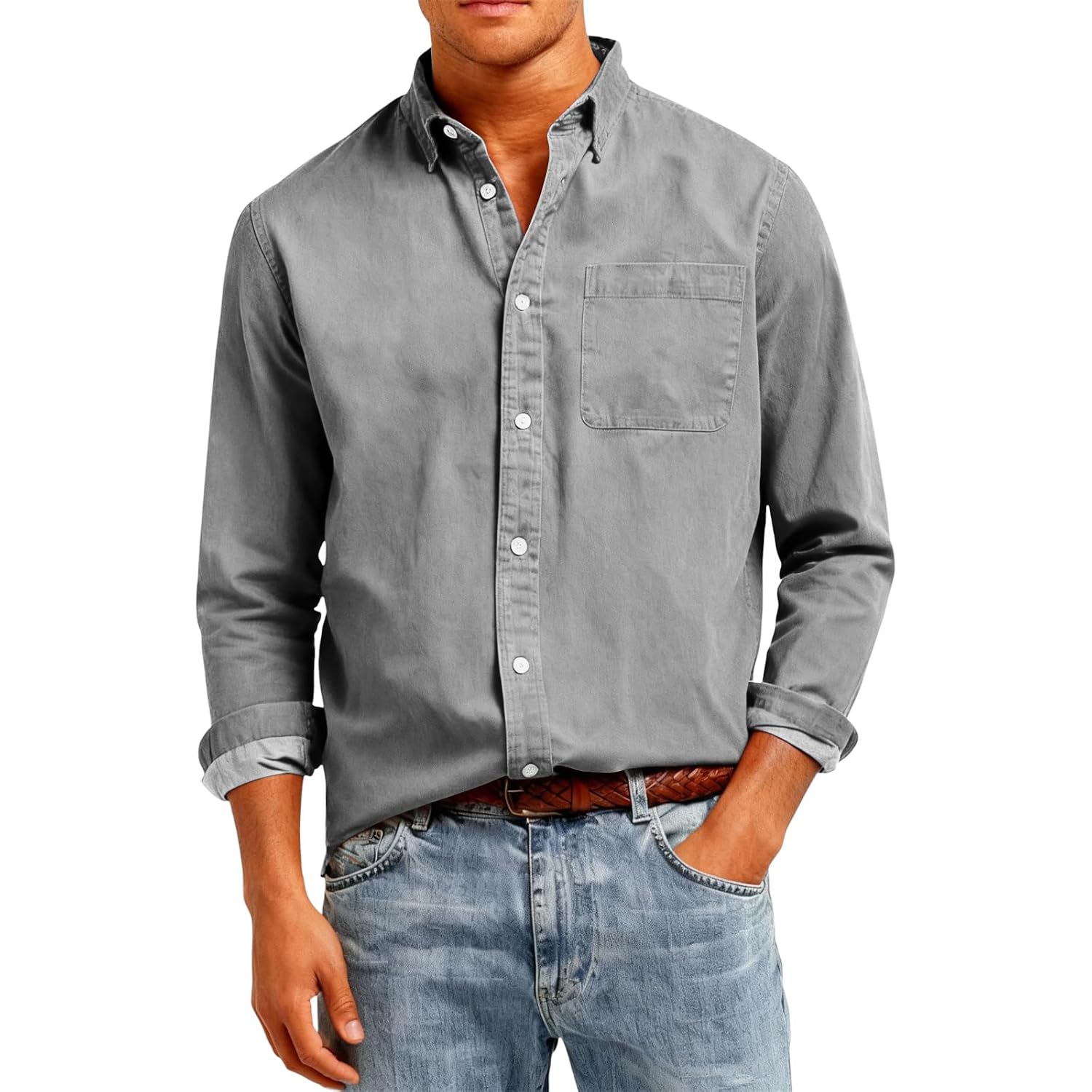 Men’s Cotton Shirt Long Sleeve Button Down Casual Blouses www.denim.fit 8 Men’s Cotton Shirt Long Sleeve Button Down Casual Blouses www.denim.fit 8