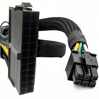 for Dell OptiPlex/Vostro 6 Pin Power Adapter 24 Pin to 6 Pin ATX PSU Conversion Cable, for Dell Optiplex, Inspiron, Vostro & Acer Desktop PCs 18AWG 13.3 Inch 34cm Replace Proprietary PSU