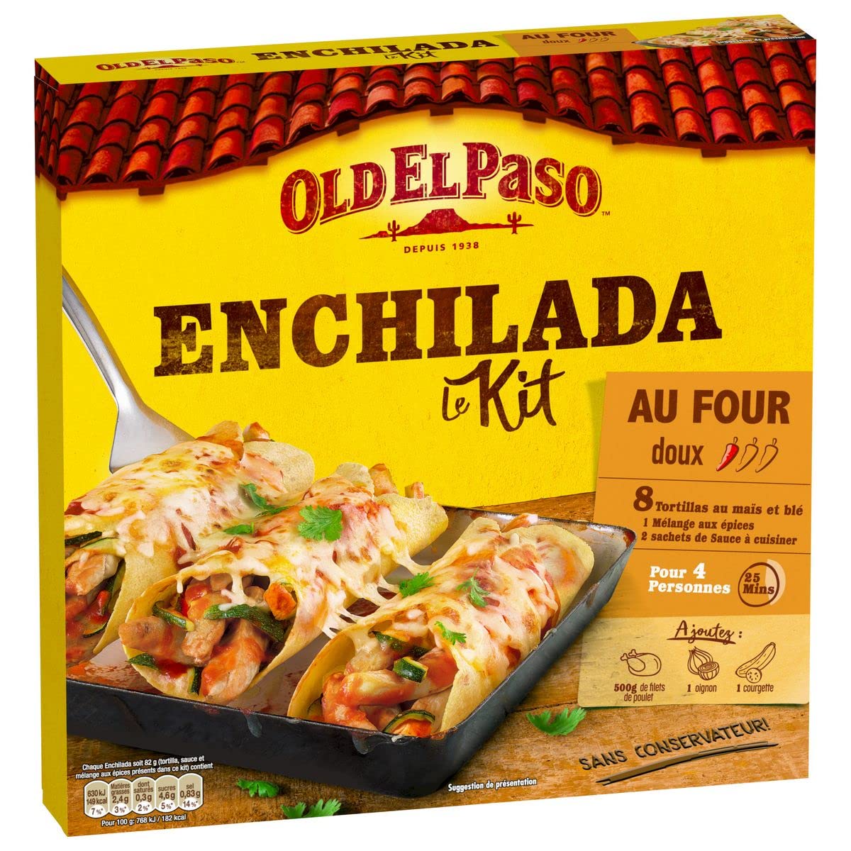 Set mit 3 Stück *** OLD EL PASO Set für weiche Enchilada 4 Personen 657 g