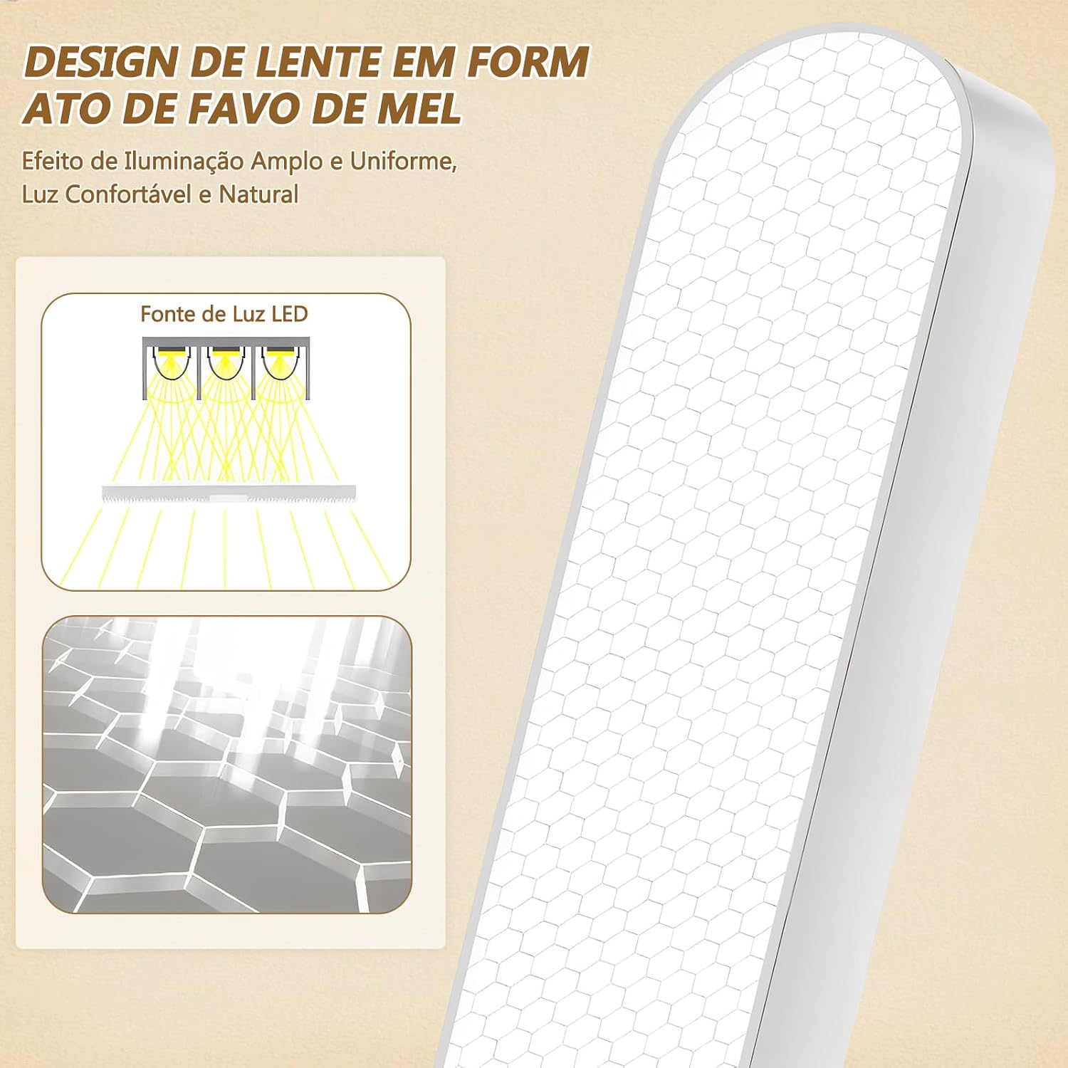 Kit 2 Luminária LED de Mesa com Clip, 3 Cores e 10 Níveis de Brilho - Luz Ajustável para Estudar, Trabalhar, Leitura, Maquiagem e Manicure - USB, Flexível, Sem Flicker, Proteção para os Olhos (Branco)