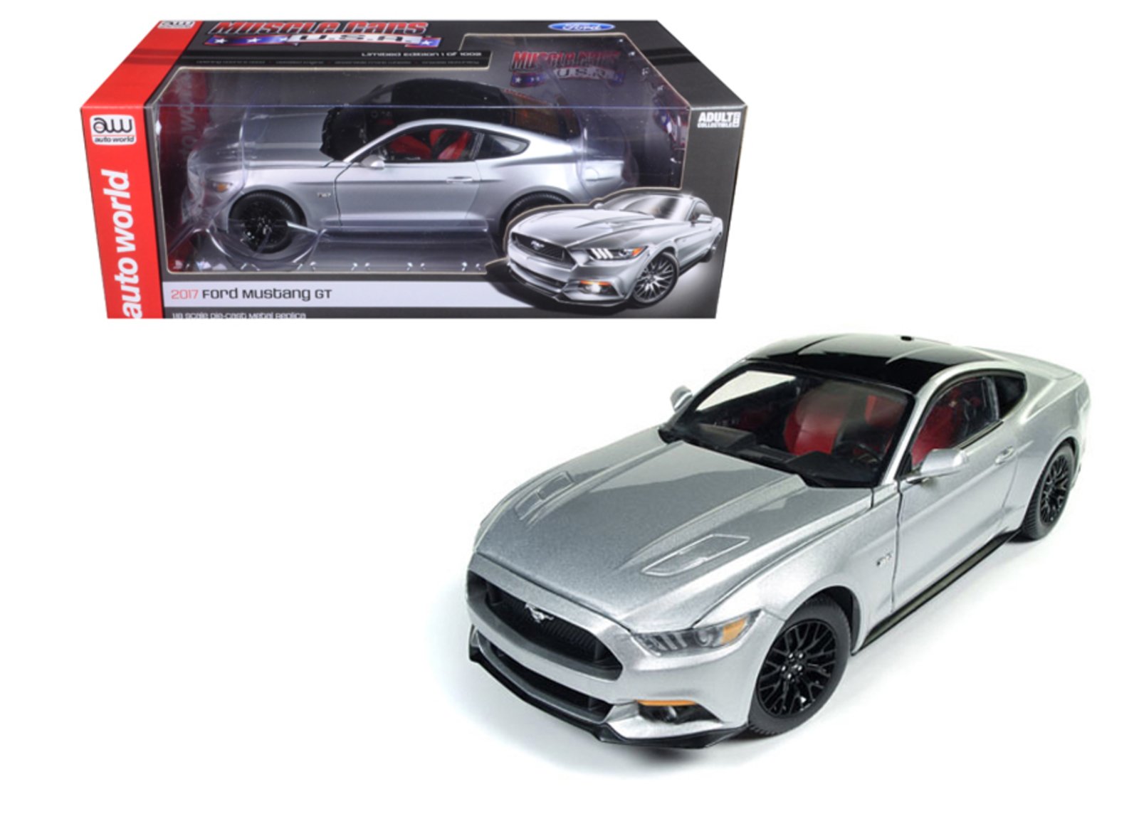 2017 Ford Mustang Gt 5.0 Ingot Silver and Optional Black Roof