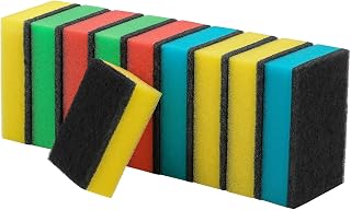 12 Pcs Kitchen Sponge Scrubber Set | Dual-Sided Dishwashing Sponges with Soft Foam & Strong Scrub Pad – Durable Cleaning Sponges for Dishes, Pots, Pans & Household Useleaning Sponge