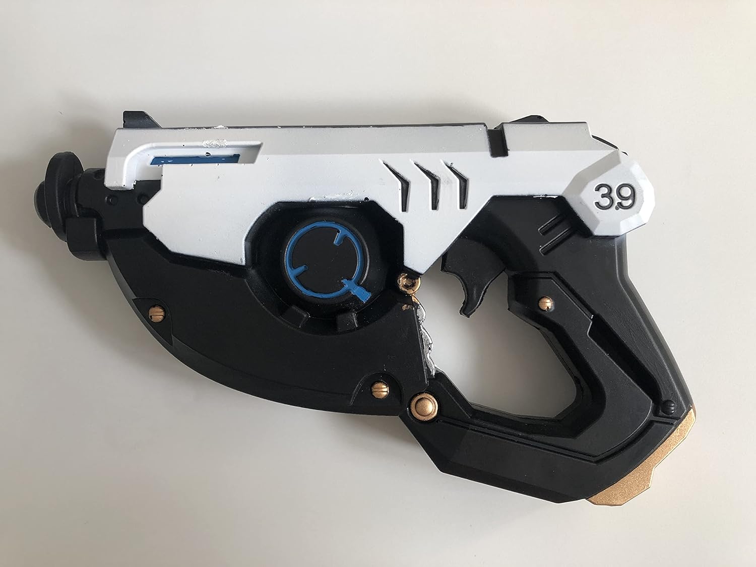 Overwatch Tracer Foam Gun Cosplay Prop Blanco Juego de rol