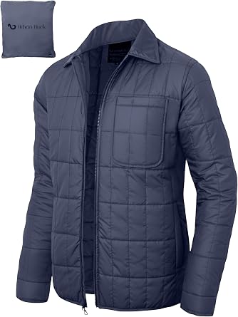 URBAN BUCK Packable Puffer Jacket for Men Lightweight Winter Windproof & Water Repellent Hiking Jackets