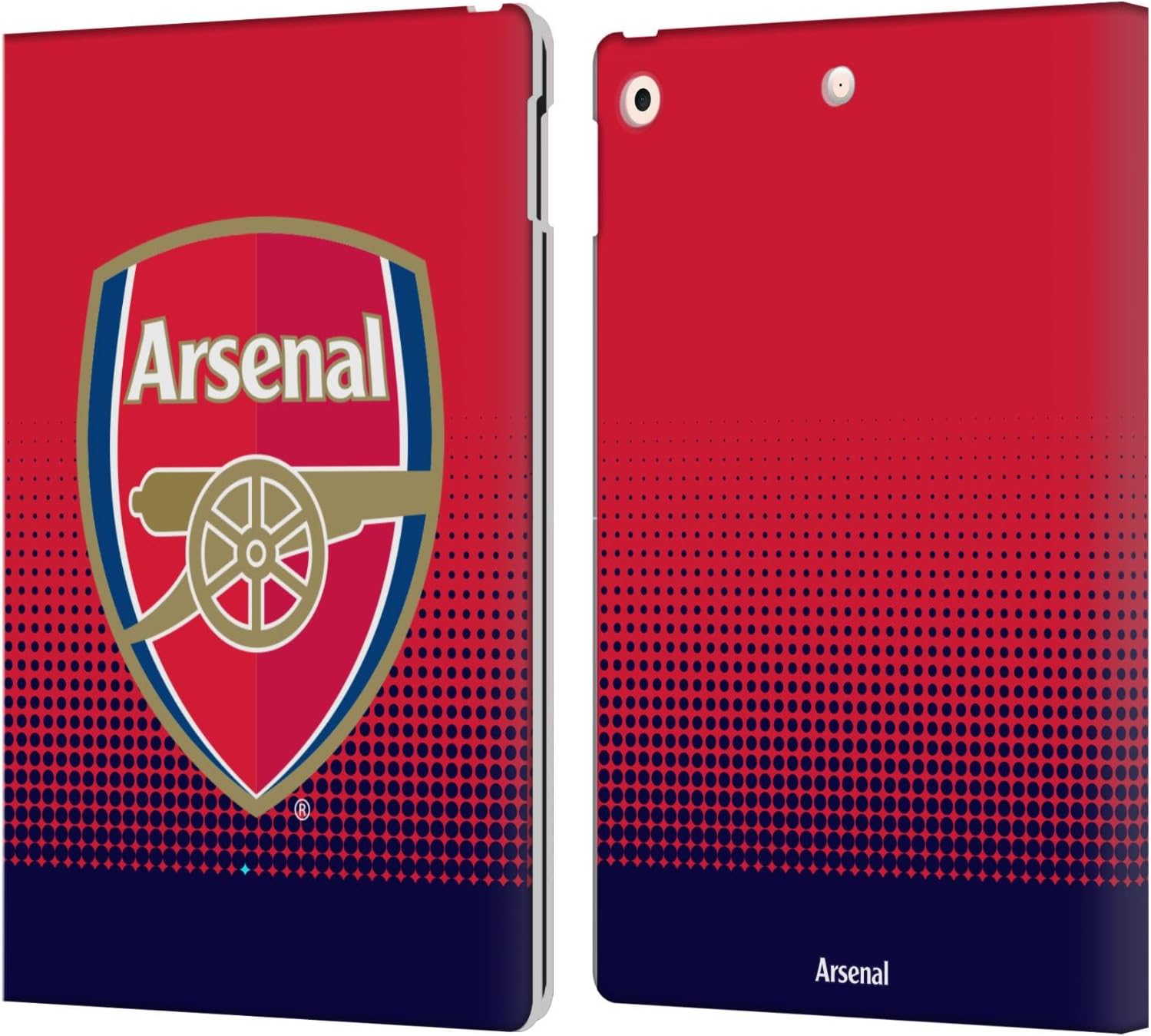 Head Case Designs Officially Licensed Arsenal FC Fade Crest 2 Leather Wallet Case Compatible with Apple iPad 10.2 2019/2020/2021