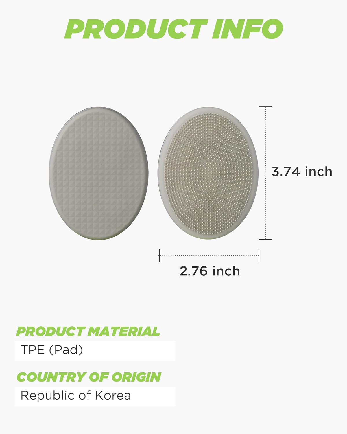 DOWMI Lotion Applicator Refill Replacement Pads - Lotion, Cream & Ointment Applicator for Hard-to-Reach Areas, Easy-to-Clean, Includes 2 Types of Pads