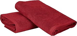Ruggeri - Juego de 2 Toallas de Ducha y baño 70 x 140 cm - 100% Puro algodón Extra Suave - Colección Toallas - Let's Color! (Rojo)