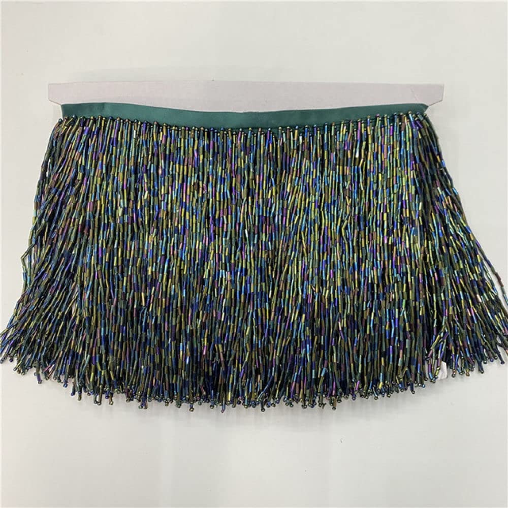 Amazon.co.jp: フリンジ タッセル トリム 編組ビーズ 6ヤード 2色