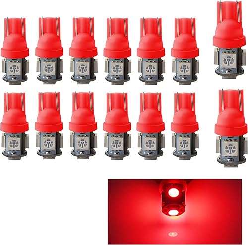 Sodcay 20 luces LED brillantes T10-5050-5SMD para automóvil, luz indicadora de ancho de 0.394 in x 1.102 in, 12 V, iluminación sin ángulo muerto de disponible en Yaxa Peru