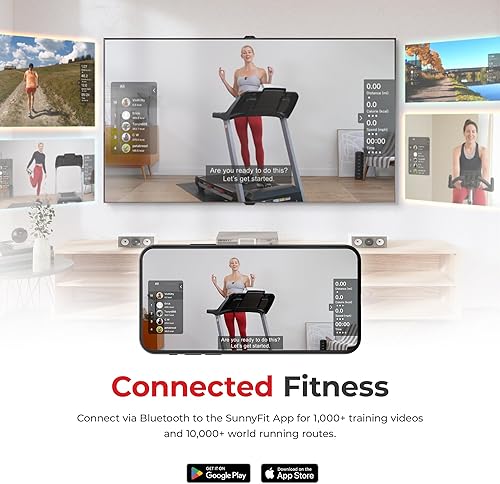 Miniatura 3 de Sunny Health & Fitness Premium Smart Treadmill with Auto Incline and Free SunnyFit App Connectivity