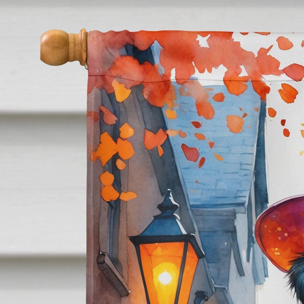 Caroline's Treasures Newfoundland Halloween Trick or Treat House Flag Large Porch Sleeve Pole Decorative Outside Yard Banner Artwork Wall Hanging, Polyester, House Size, Multicolor