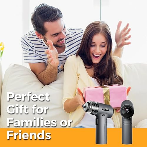 Miniatura 7 de Destornillador eléctrico inalámbrico, destornillador eléctrico de 3.7 V, destornillador eléctrico recargable con 32 bits, pantalla digital, ajuste