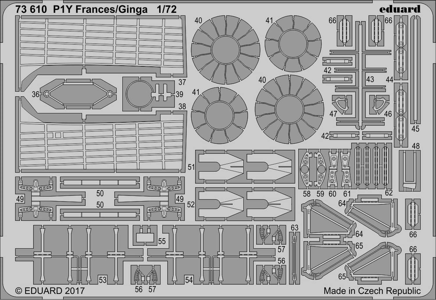73610 Model-Making Accessory P1Y Frances/Ginga for Hasegawa
