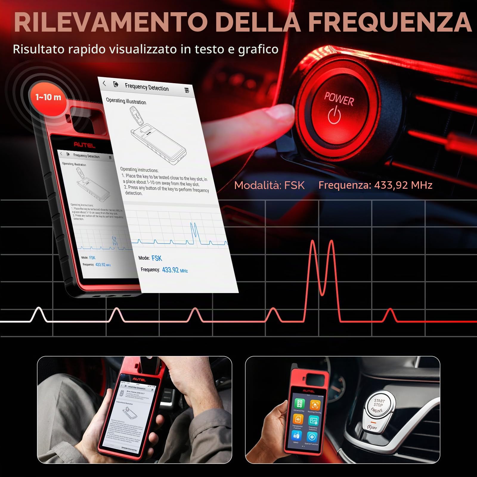 Autel MaxiIM KM100E Programmatore Chiavi Auto, 2026 Identico a KM100 KM100(X) Diagnosi Auto, Lite Ver.di IM508S IM608S II Strumento Programmazione Chiavi, APB112 Integrato, Apprendimento OBD, Auto VIN