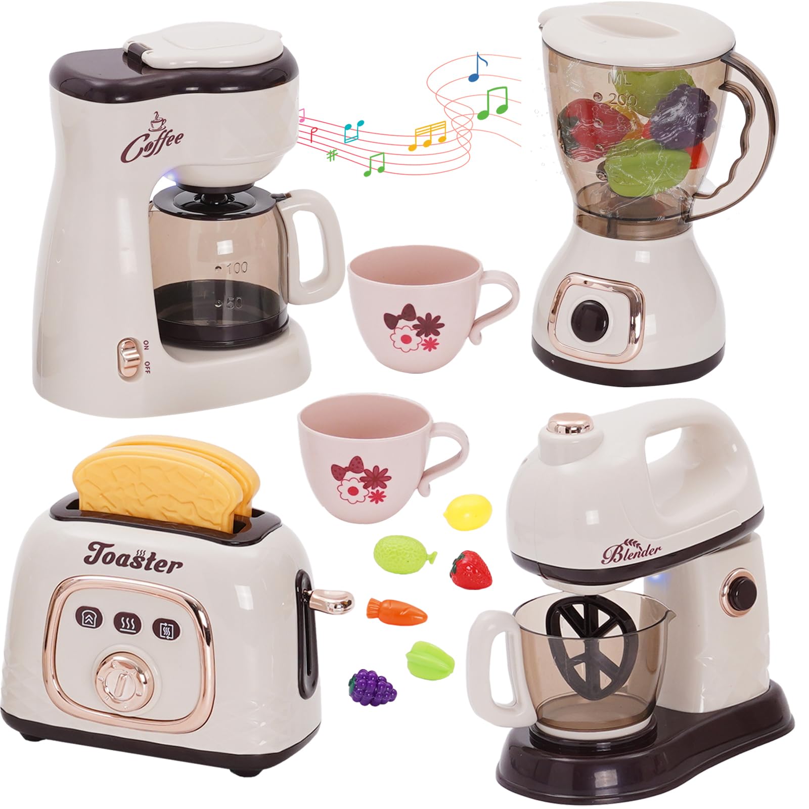 Set Pasto FUN HOUSE Piccolo Orso Bruno – Piatto, Ciotola E Bicchiere Per Bambini In Polipropilene Bianco (26,5 X 8,5 X 24,5 Cm)