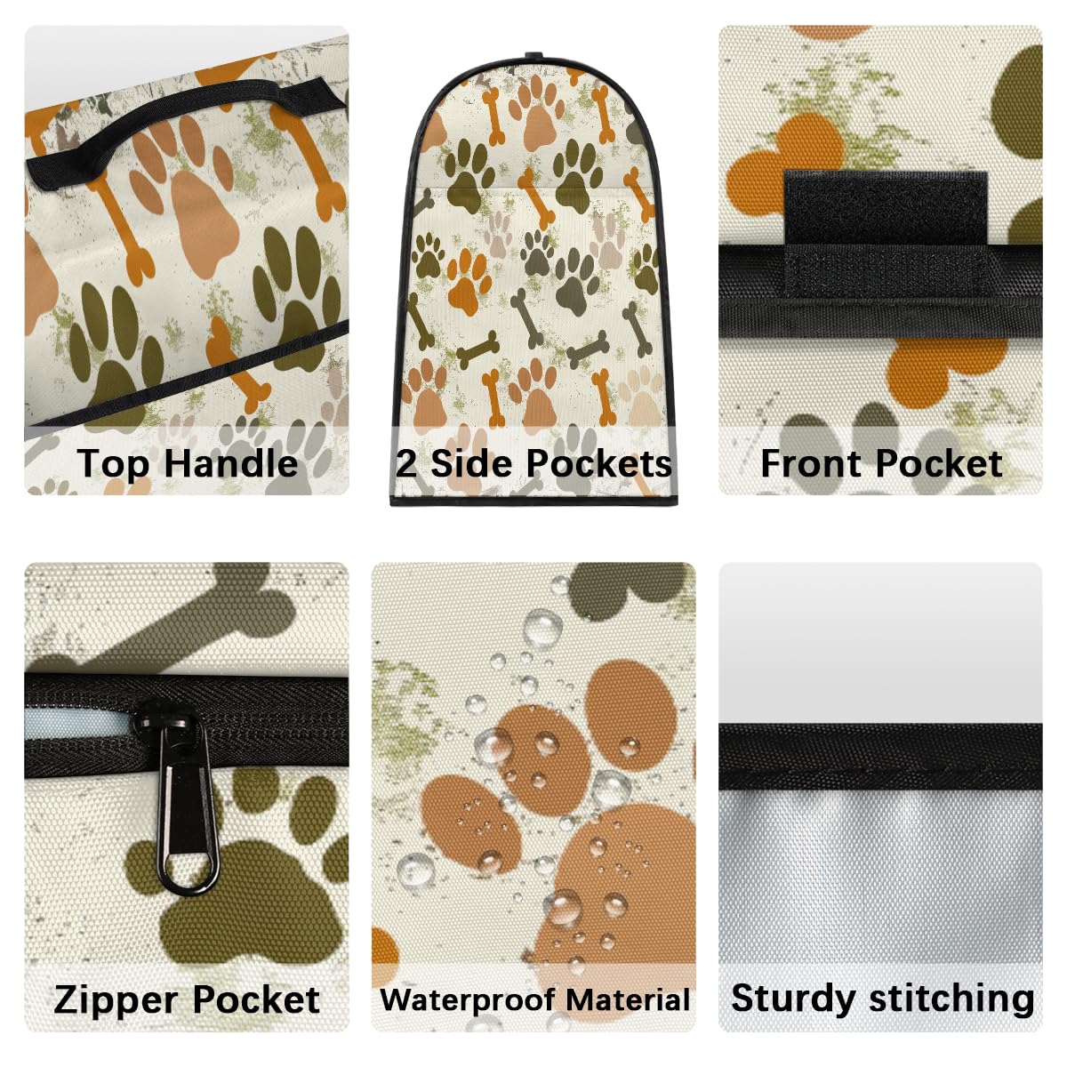 Mixer Cover Coffee Maker Cover Bone Dog Footprints Stand Mixer Cover With Pockets Kitchen Aid Mixers Accessories