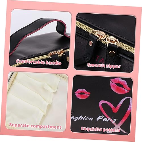 Miniatura 4 de MERRYHAPY 1 bolsa de aseo de maquillaje, organizador de almacenamiento de joyas, organizador de maquillaje, bolsa con cierre de cremallera,