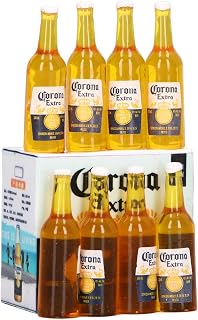 Yoidesu 8pcs Miniature Mini Bottles Toys, 1:12 Vivid Details Beer Bottles, Dollhouse Accessories for Christmas Home Decoration
