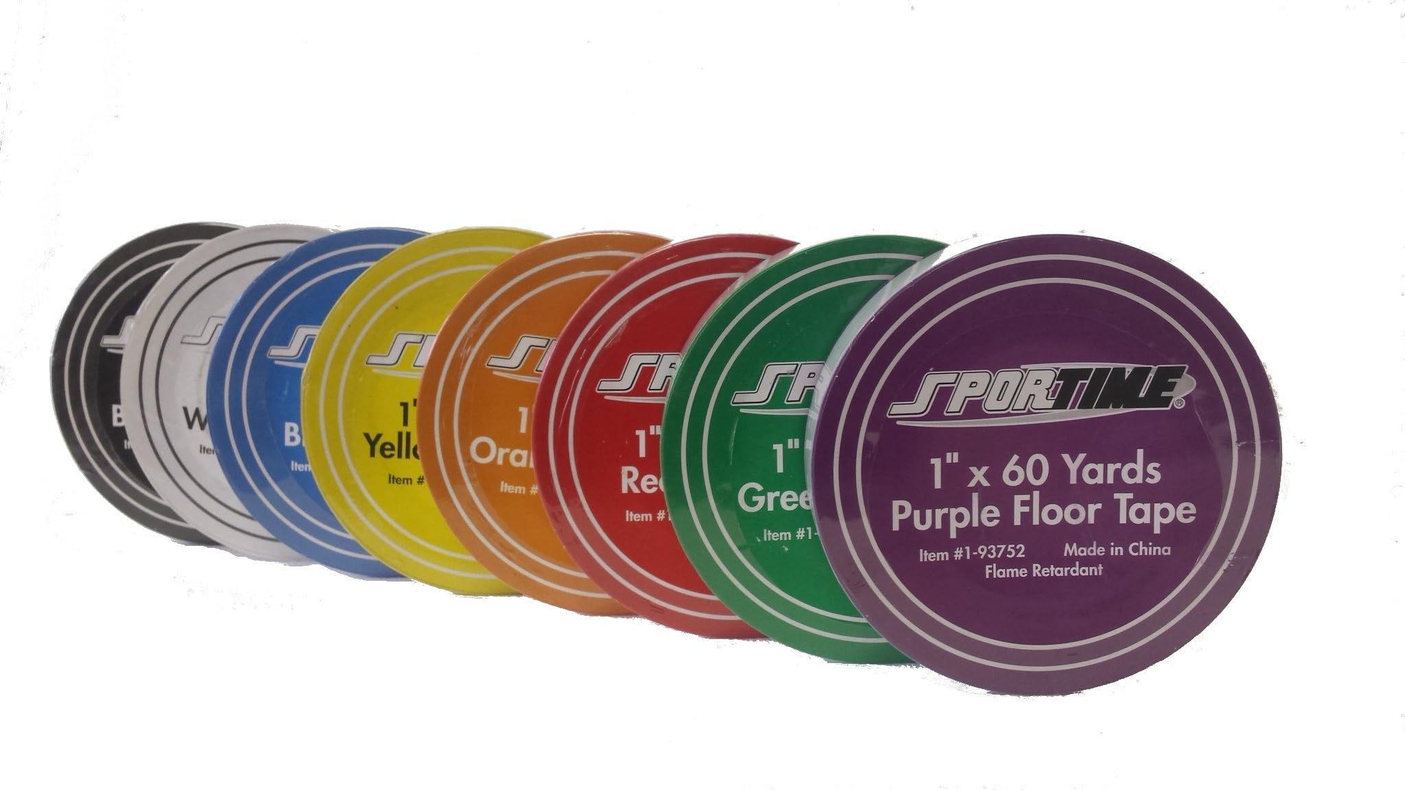 School Specialty Vinyl Gym Floor Tape - 1 inch x 60 yards - Assorted Colors (Yellow)