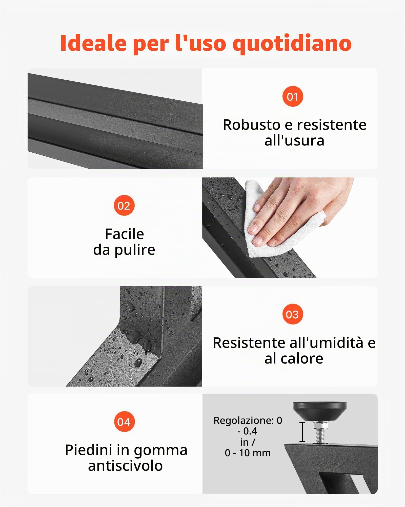 VEVOR Gambe per Tavolo in Acciaio, Gambe per Scrivania Smontabili, Struttura a X Stabile, Installazione Semplice, Carico Massimo di 1000 kg, per Tavoli da Caffè e da Bar, 74 x 61 cm, 2 Pezzi, Nero