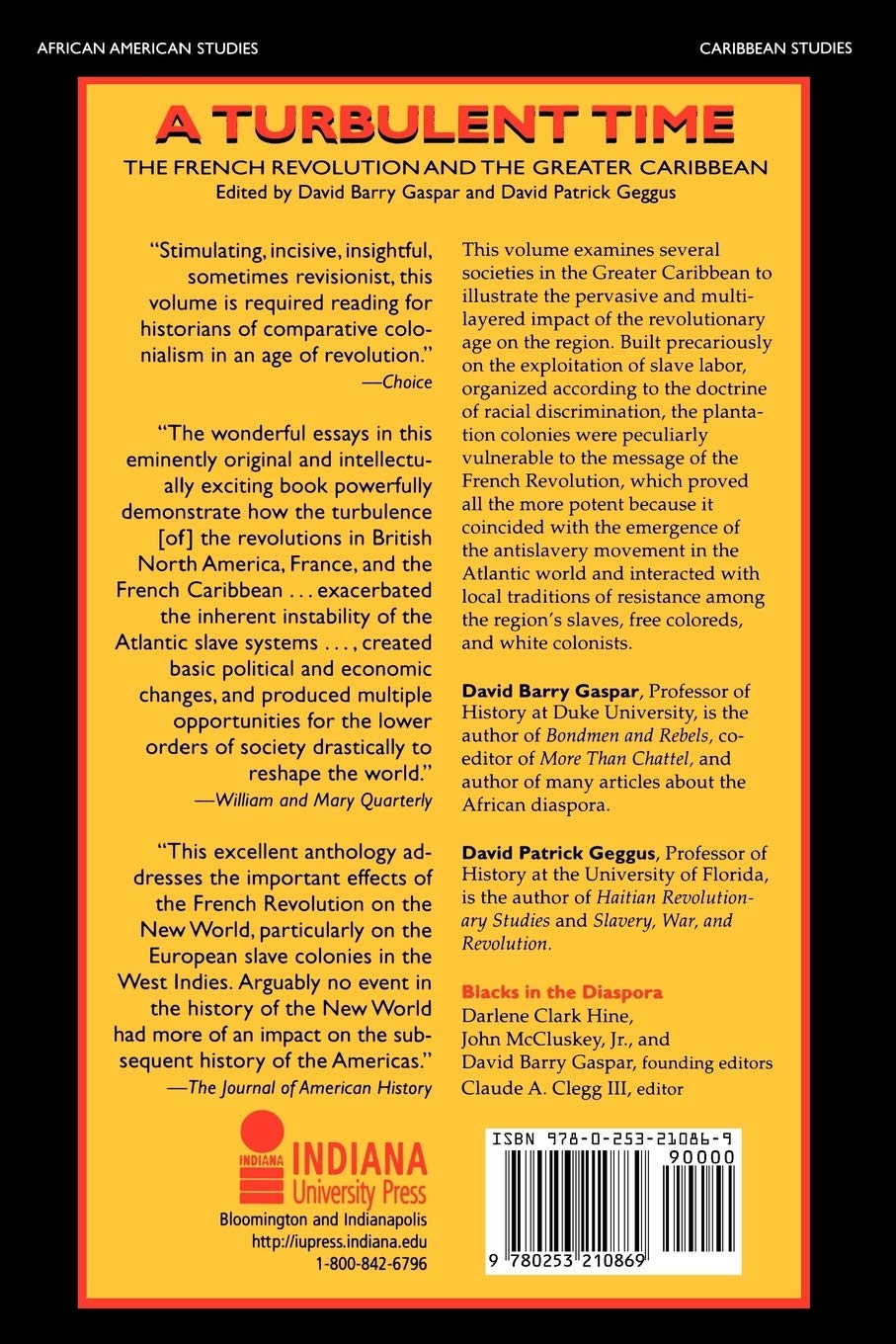 A Turbulent Time: The French Revolution and the Greater Caribbean (Blacks in the Diaspora)