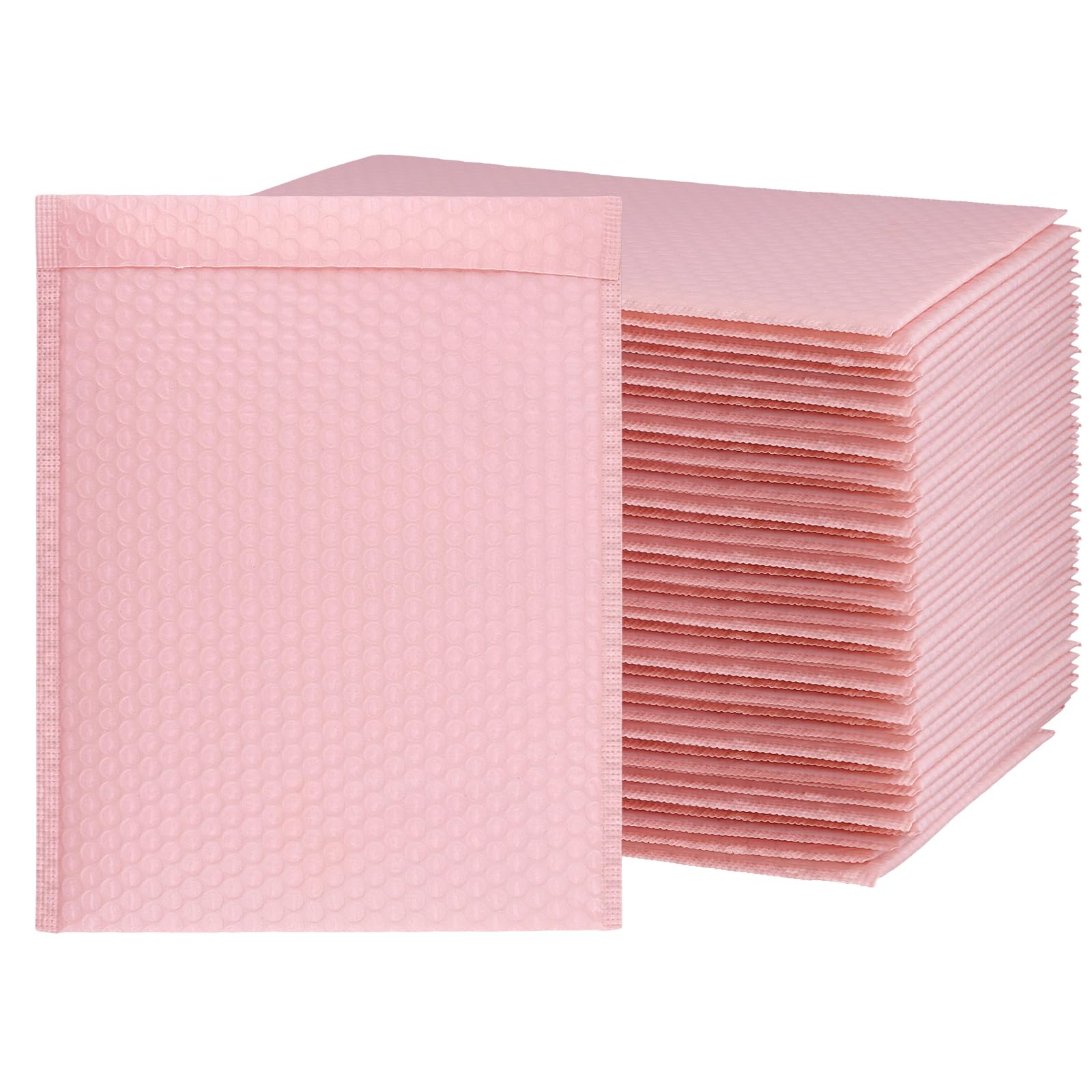 HOZEON Confezione da 50 buste imbottite impermeabili autosigillanti, per libri, vestiti, imballaggi per piccole imprese, 10 x 30,5 cm, colore: rosa chiaro