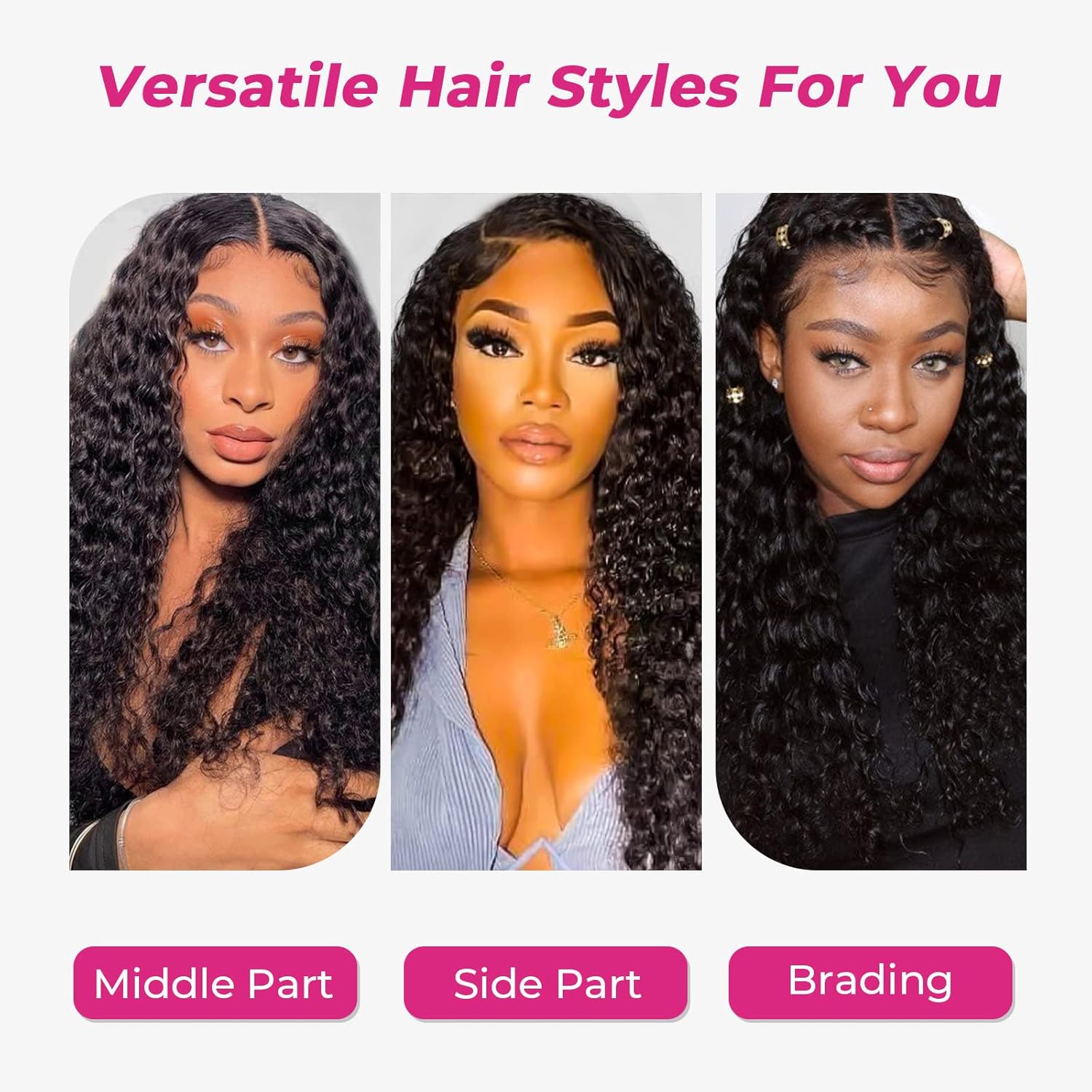 SKINLIKE REAL HD Lace 5x5 Closure Deep Wave Swiss HD Lace Closures Only Ultra-thin Melted Virgin Human Hair Natural Black Baby Hair Pre Plucked Serrated Edge 18 Inch