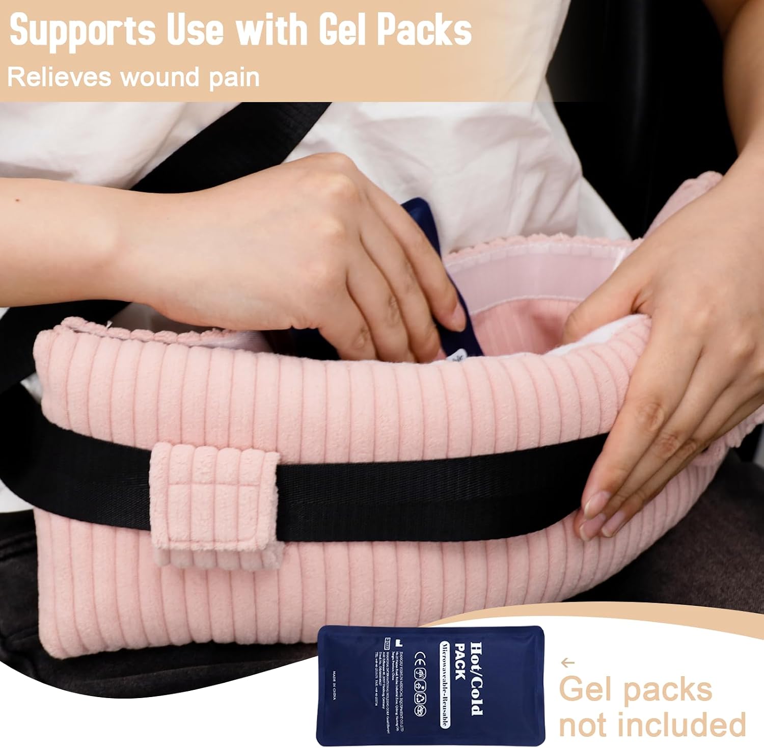 Mastectomy Pillows with Seat Belt Pillow, Post Mastectomy Must Haves, Hysterectomy Pillow Lumpectomy Recovery Supplies, Breast Surgery Pillow, Gifts for Recovery and Rest
