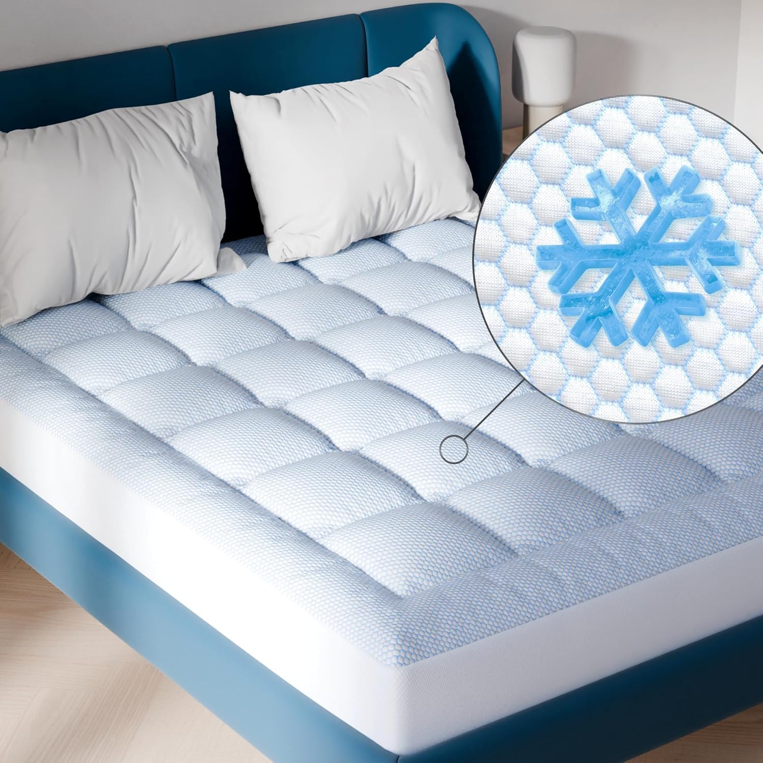 Cooling Mattress Topper 160x190 cm