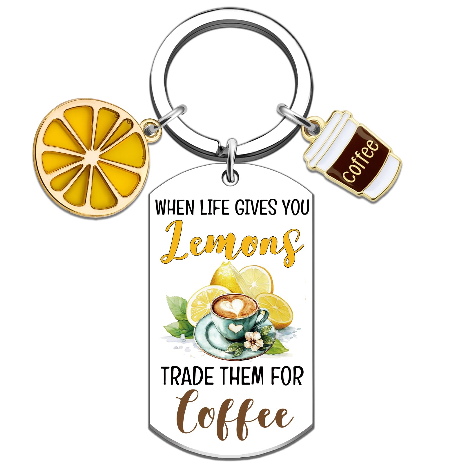 Lemon Gifts for Women Funny Lemon Accessories Keychains Lemons Themed Gift for Womens Sister Mom Friend Coworker Birthday Anniversary Graduation Lemons Jewelry Keyring