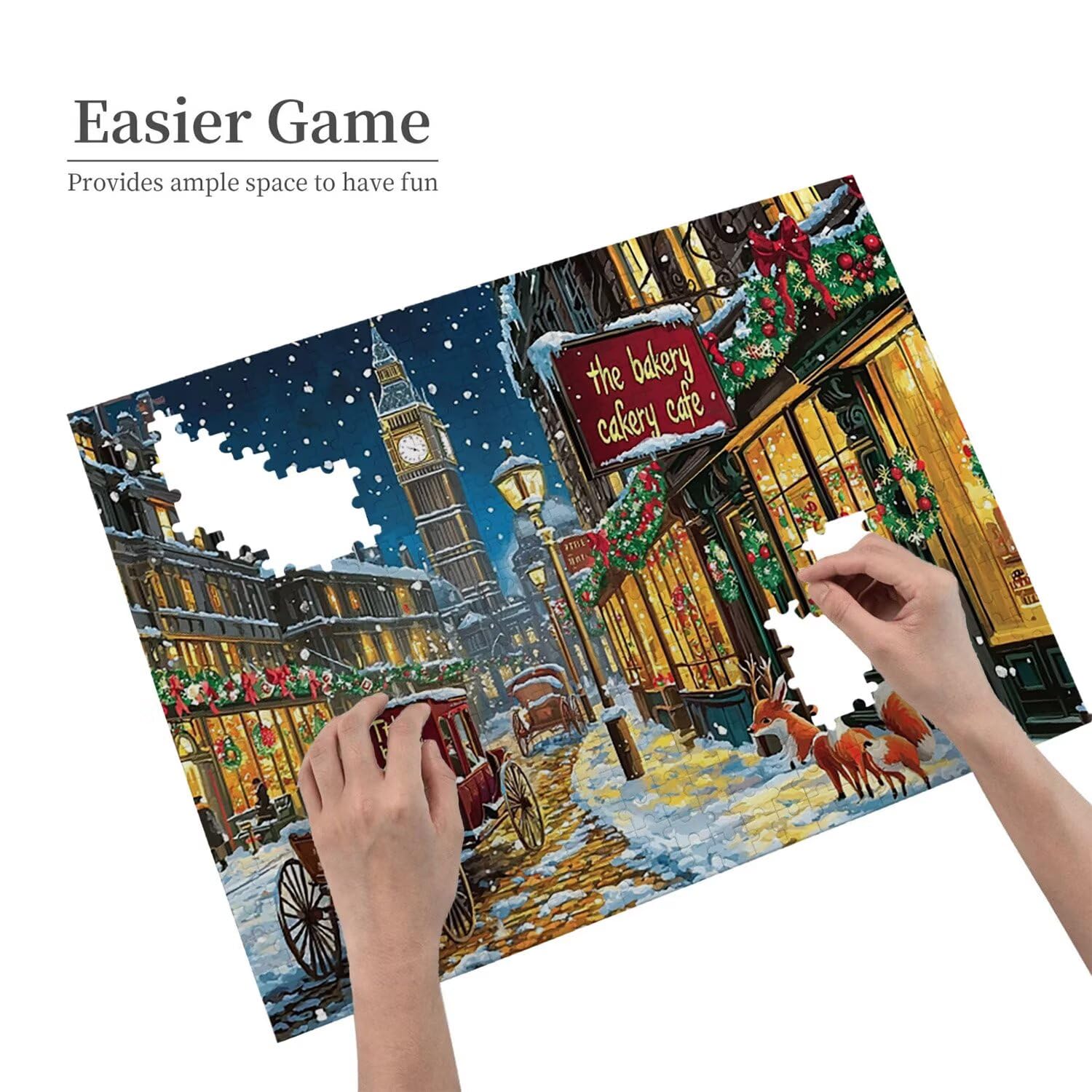 Puzzle in Legno per Adulti 1500 Pezzi | Londra Street View| Giocattoli Educativi | Puzzle Adulti E Famiglie Decor | Dimensione Di 87x57cm | Regalo Adultis | Regali Natale (Formato: 34.8x22.8in) o-466