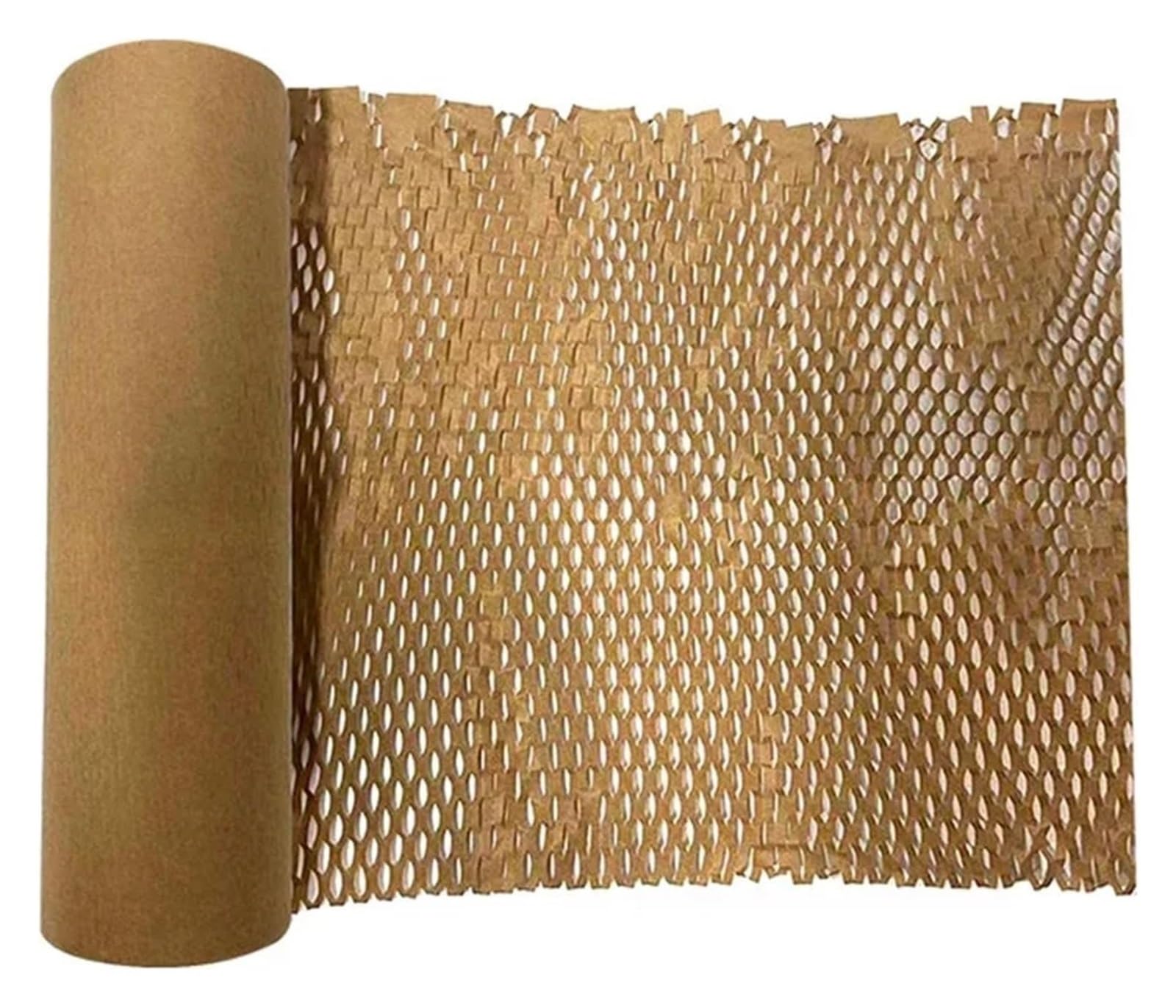 Honeycomb Packaging Paper, Honeycomb Paper Roll Kraft Cushioning Wood Color Multiple Sizes(W 38cm L10 meters)