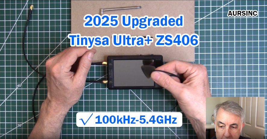 Image of AURSINC TinySA Ultra+ ZS406 Spectrum Analyzer with Protective Case | 100kHz-5.4GHz Handheld Tiny Frequency Analyzer 2-in-1 RF Signal Generator with 4'' EVA Shell, for Ham Radio, Field Testing