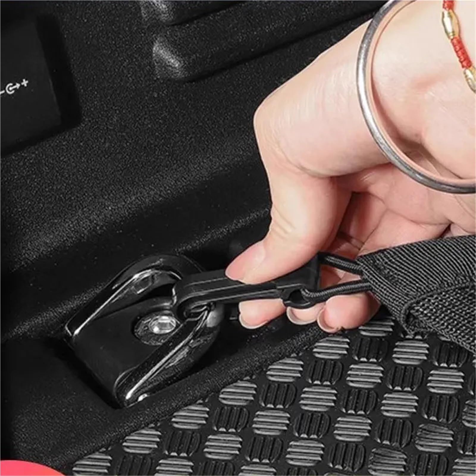 Kofferraum Netz Gepäcknetz for Auto | Universeller Kofferraum-Gepäcknetz-Organizer aus elastischem Nylon, doppellagig(90x40CM)