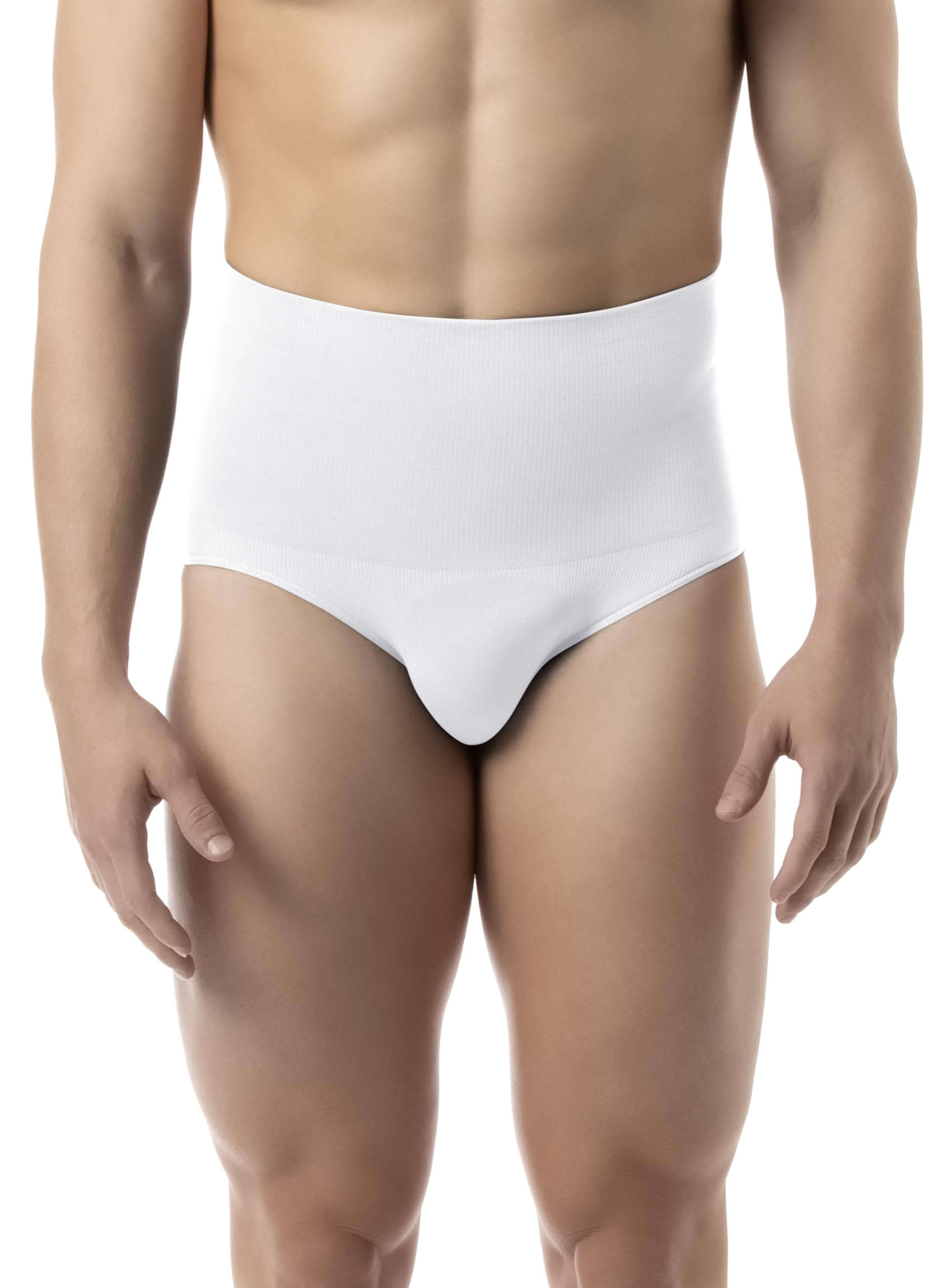 Farmacell Men's White 411 (, S) Briefs, Cotton Compression Underwear For Shapewear Made In Italy