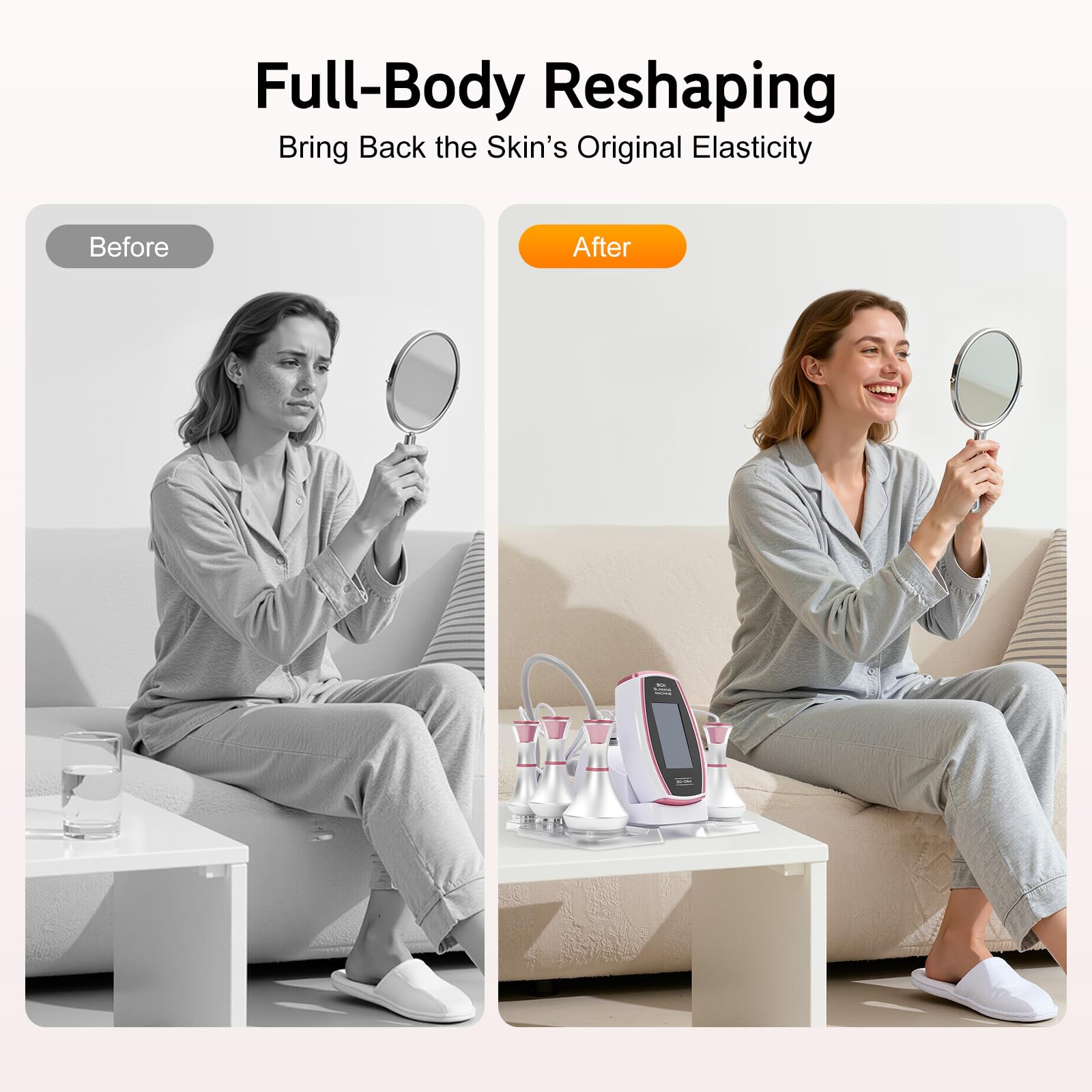 Máquina de belleza 80K, 5 en 1, máquina de cavitación, cavitación ultrasónica, radio, instrumento para el cuidado de la piel, dispositivo ultrasónico para adelgazar