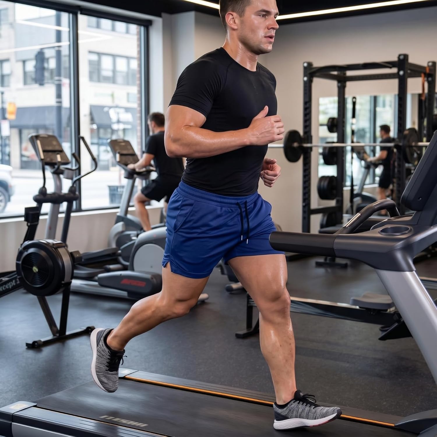 Chicingyou 3 Pack Men's Gym Shorts 3" Athletic Running Workout Shorts Lightweight Breathable Training Activewear with Pockets