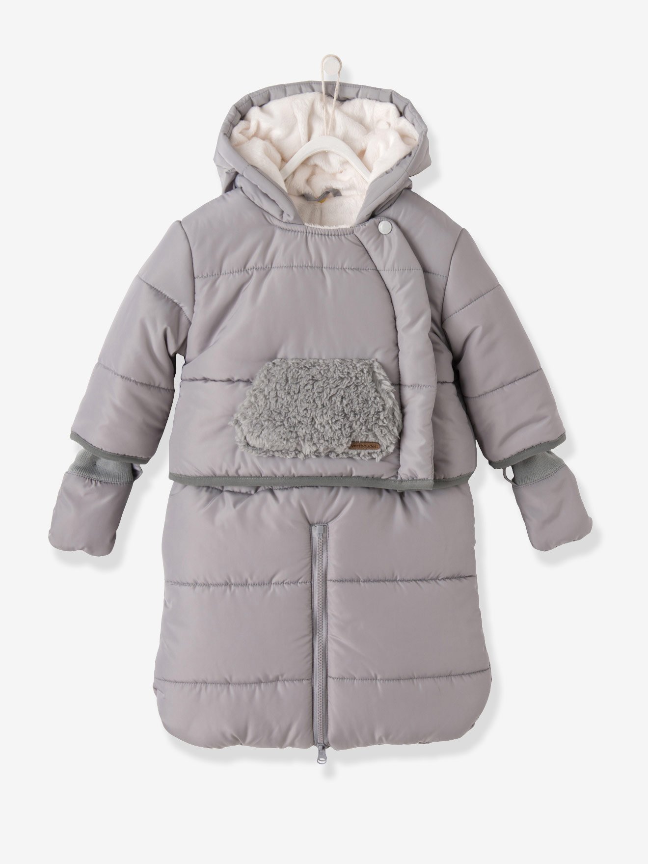 Vertbaudet Combi Pilote Bebe Ouatinee 3 En 1 Toucher Doudoune Gris 3m 60cm Amazon Fr Vetements
